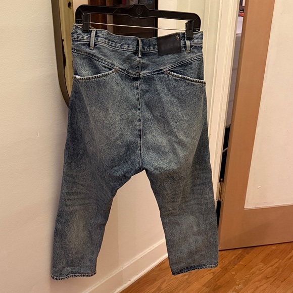 R13 Distressed Blue Crossover Jeans - Picture 3 of 3